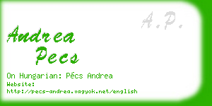 andrea pecs business card